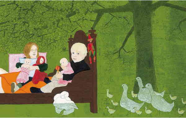 Illustration zu 'Kleertjes uit, pyjamaatjes aan' von Frank Walka