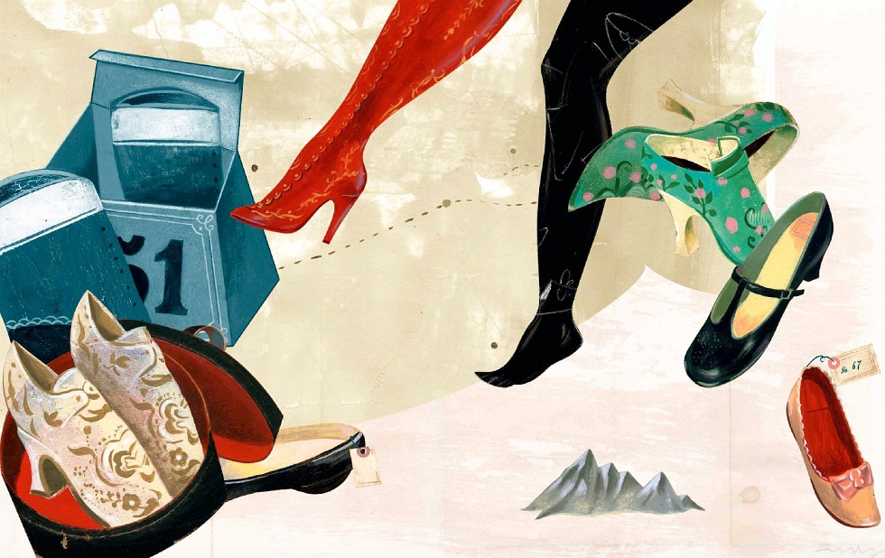 Illustration zu »Feinsliebchen, du sollst mir nicht barfuß gehen« von Christoph Mett
