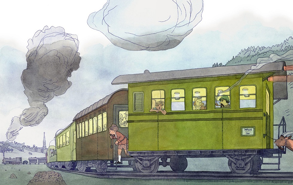Illustration zu »Auf de schwäbsche Eisebahne« von Markus Lefrançois