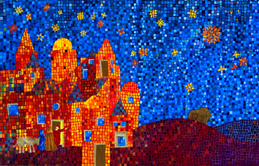 Illustration zu »Maria die zoude naar Bethlehem gaan« von Frank Walka
