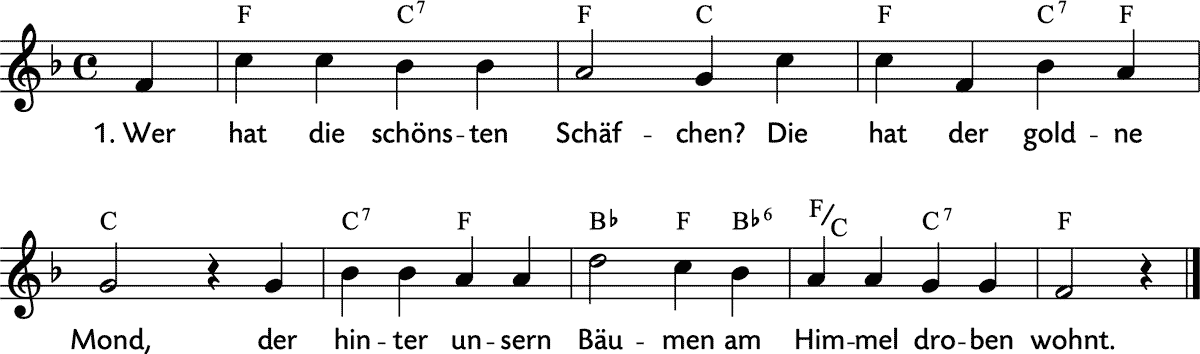 Noten 'Wer hat die schönsten Schäfchen'