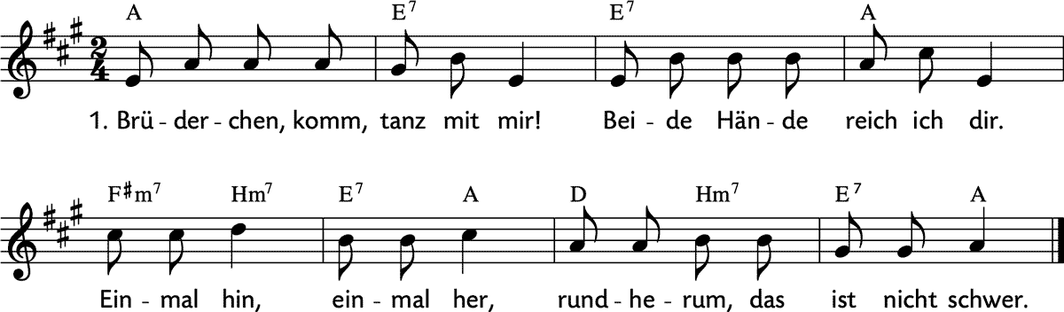 Noten 'Brüderchen, komm, tanz mit mir'