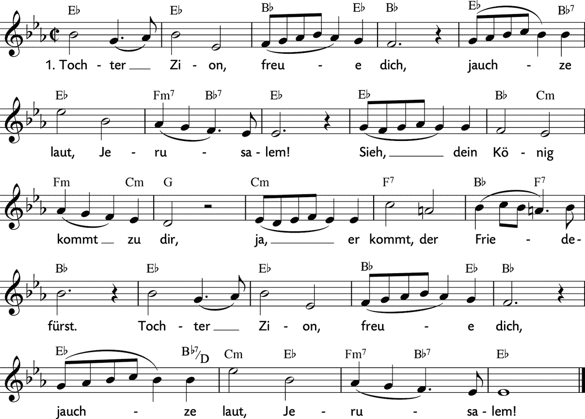 Noten 'Tochter Zion'