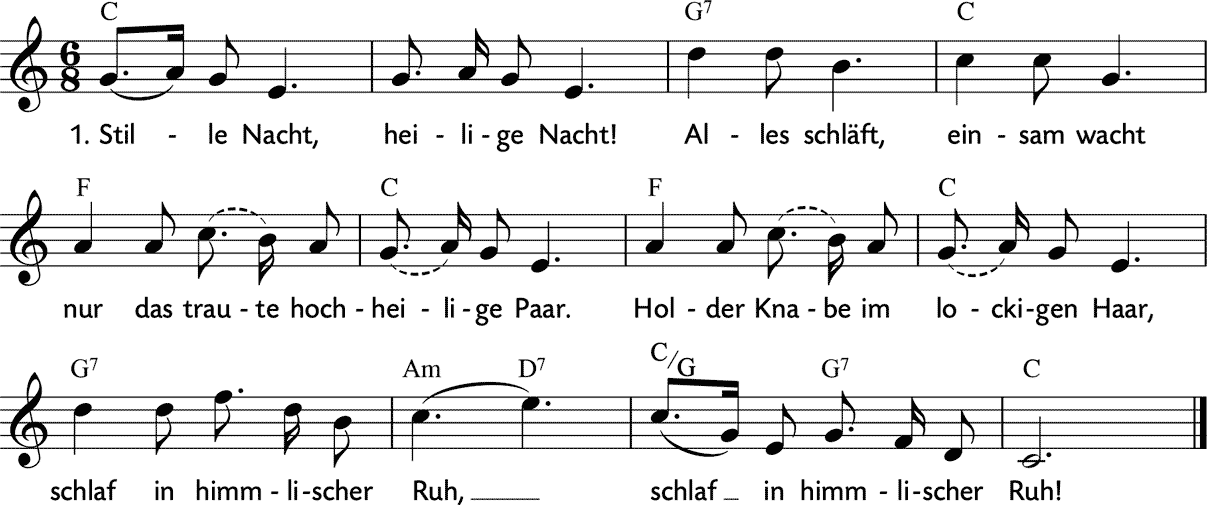 Noten 'Stille Nacht'