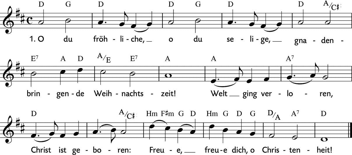 Noten 'O du fröhliche'