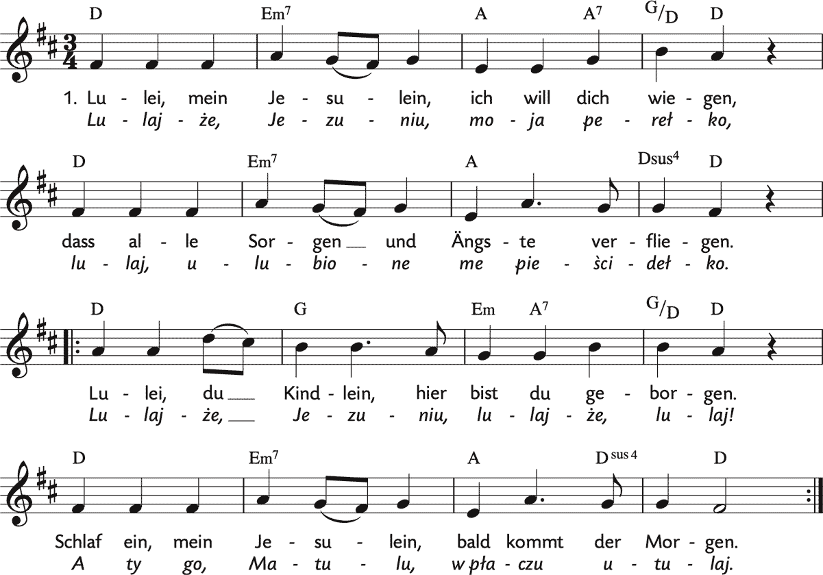 Noten 'Schlaf ein, mein Jesulein / Lulajze, Jezuniu'