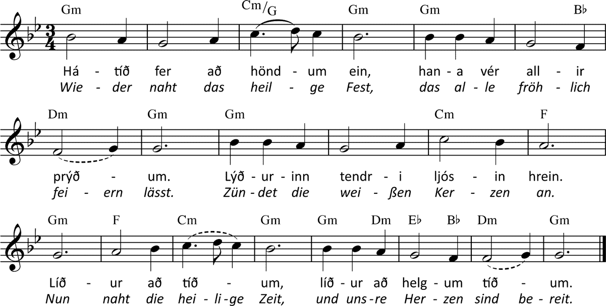 Noten 'Hatid fer ad höndum ein'